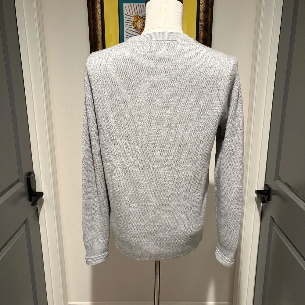 Banana Republic Men's Textured Grey Crewneck Sweater Size M Brand New
